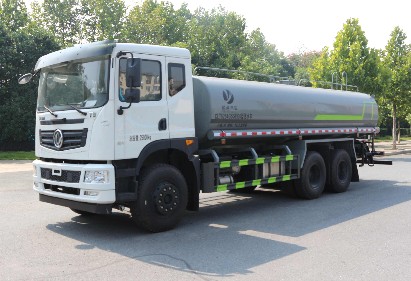 工程灑水車廠家_國六東風華神22.3方后雙橋灑水車3